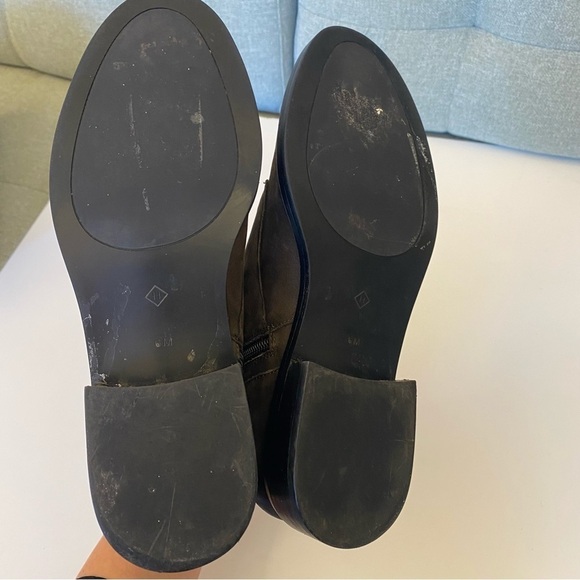 Halogen x Nordstrom || Layla Combat Leather Ankle Boots Brown 6 - Picture 7 of 7